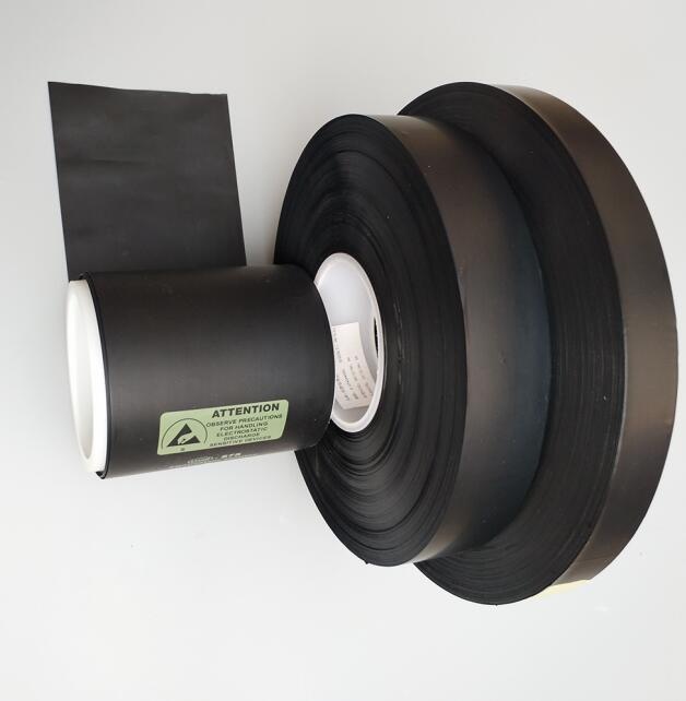 Plastic PE conductive carbon black film on roll