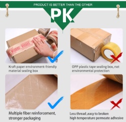 Biodegradable Custom Logo Kraft paper Tape